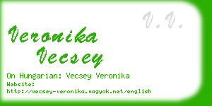 veronika vecsey business card